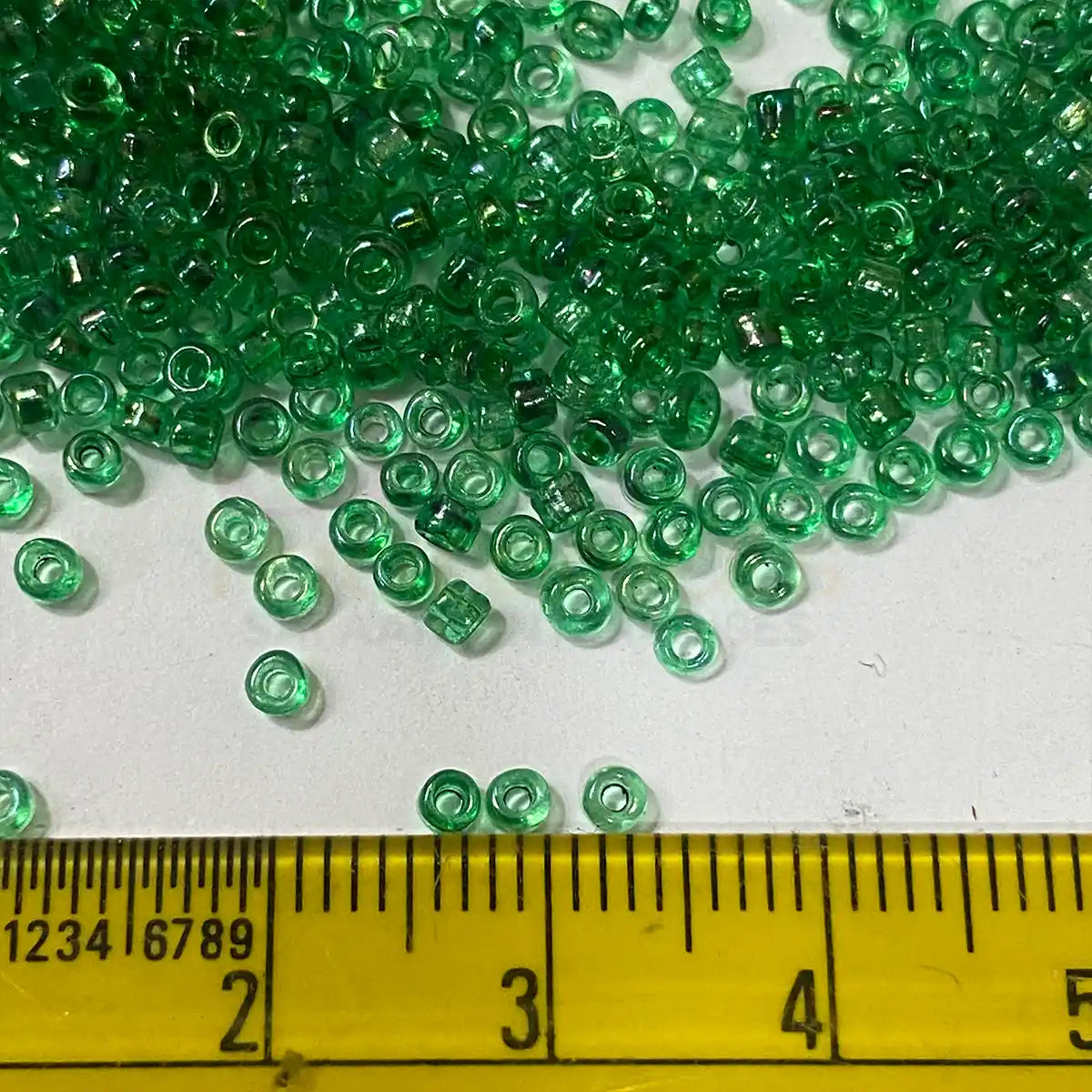 Glass Seed or Sugar Beads 2mm Green Color (25grams)
