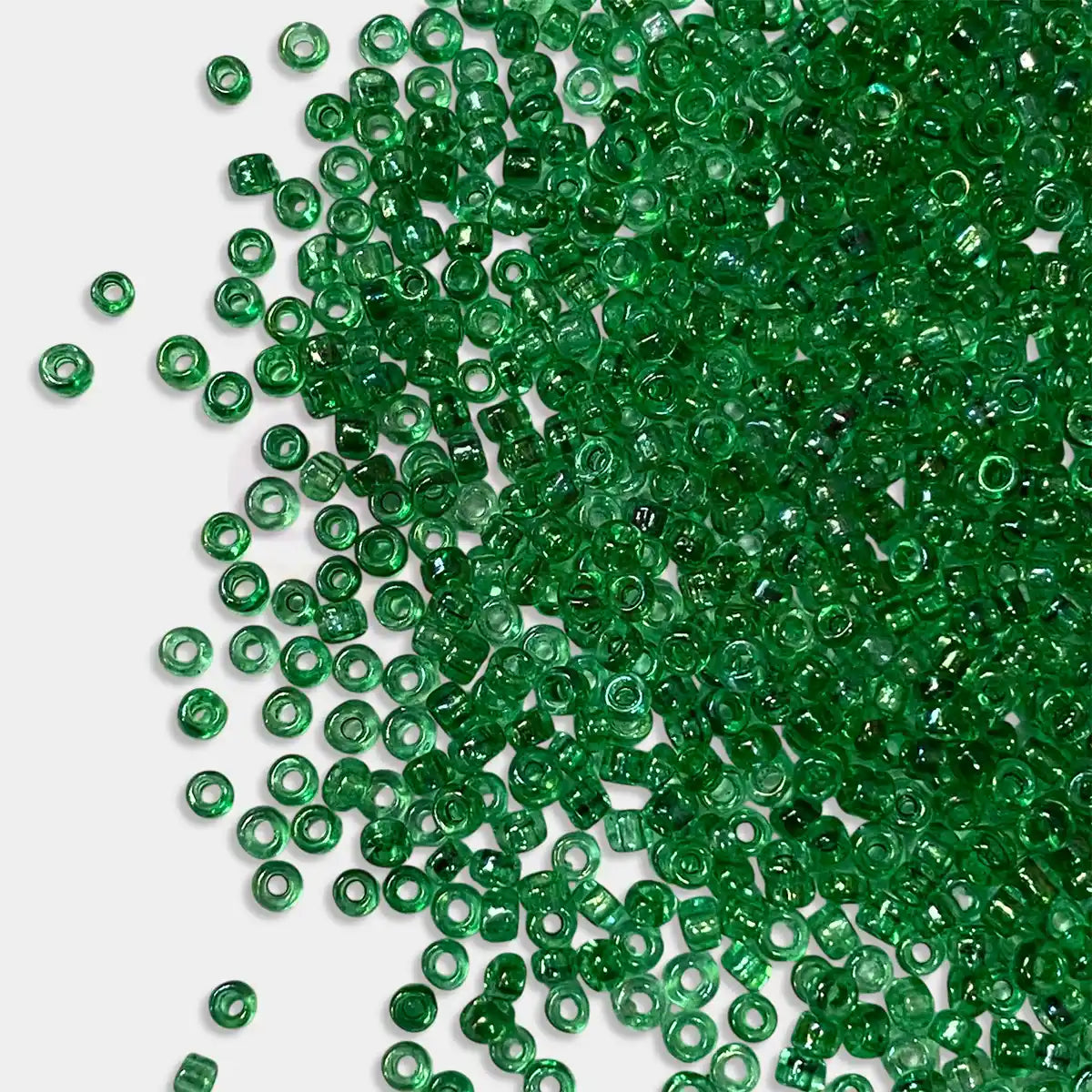 Glass Seed or Sugar Beads 2mm Green Dual Tone Color (25grams)