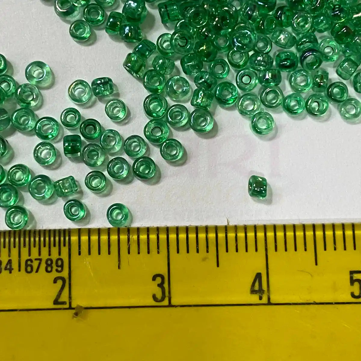 Glass Seed or Sugar Beads 2mm Green Dual Tone Color (25grams)
