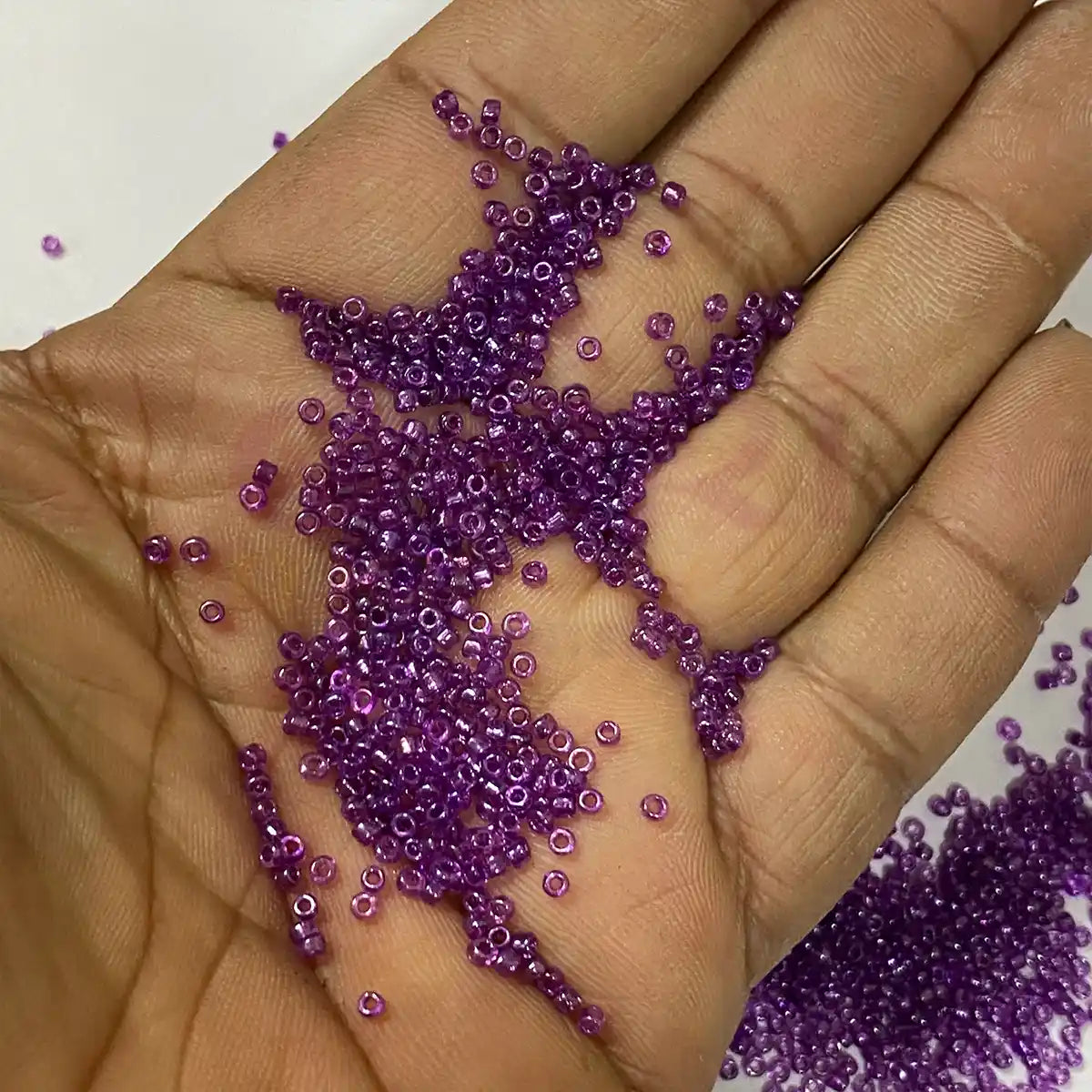 Glass Seed or Sugar Beads 2mm Purple Color (25grams)
