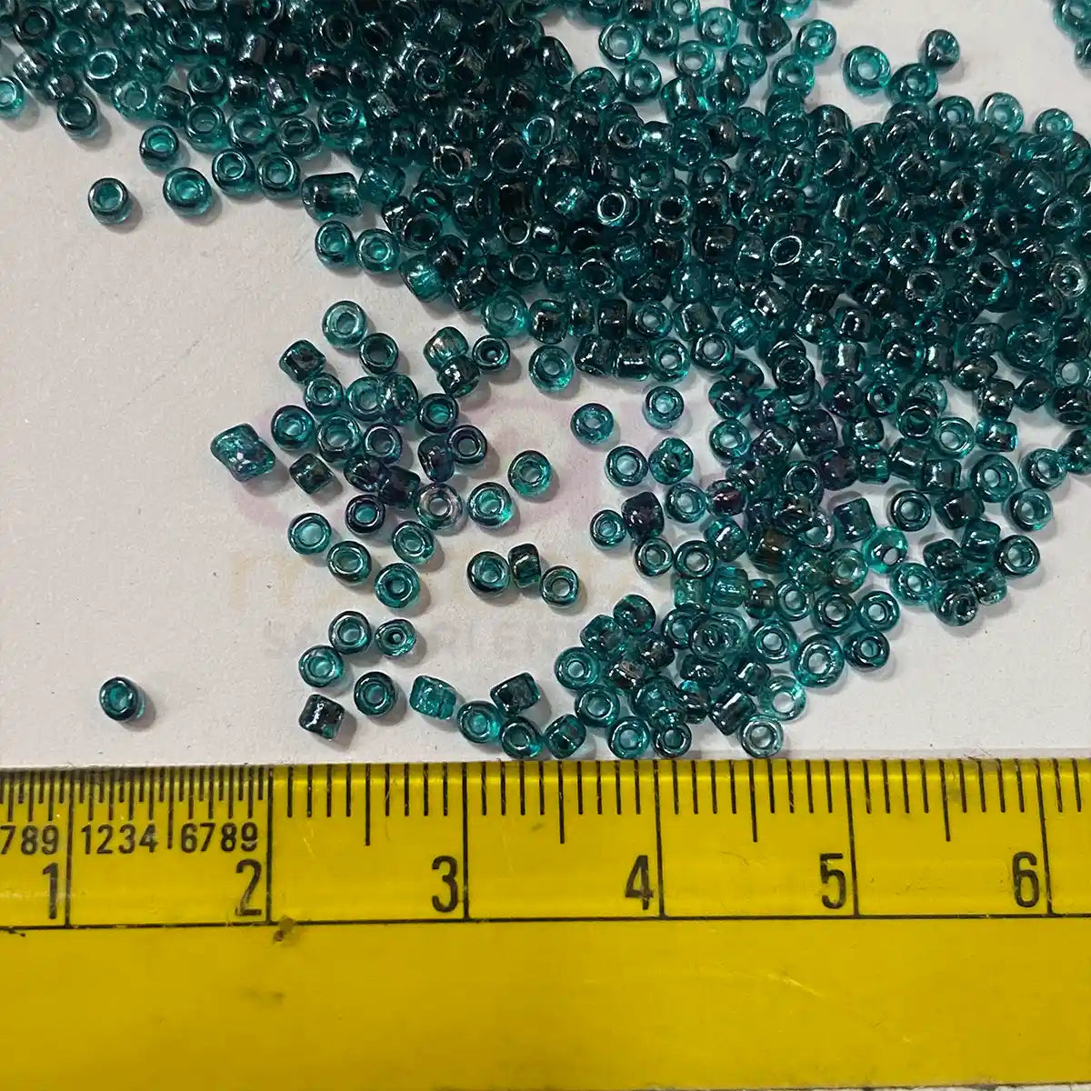 Glass Seed or Sugar Beads 2mm Teal Blue Color (25grams)