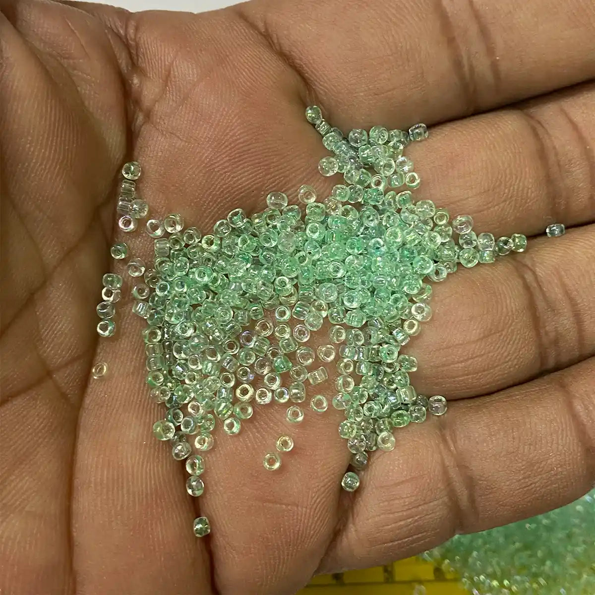 Glass Seed or Sugar Beads 2mm Color Seafoam Green Color (25grams)