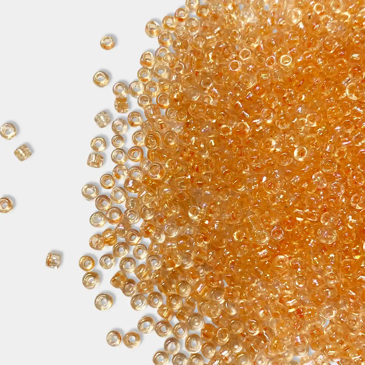 Glass Seed or Sugar Beads 2mm Light Orange Color (25grams)