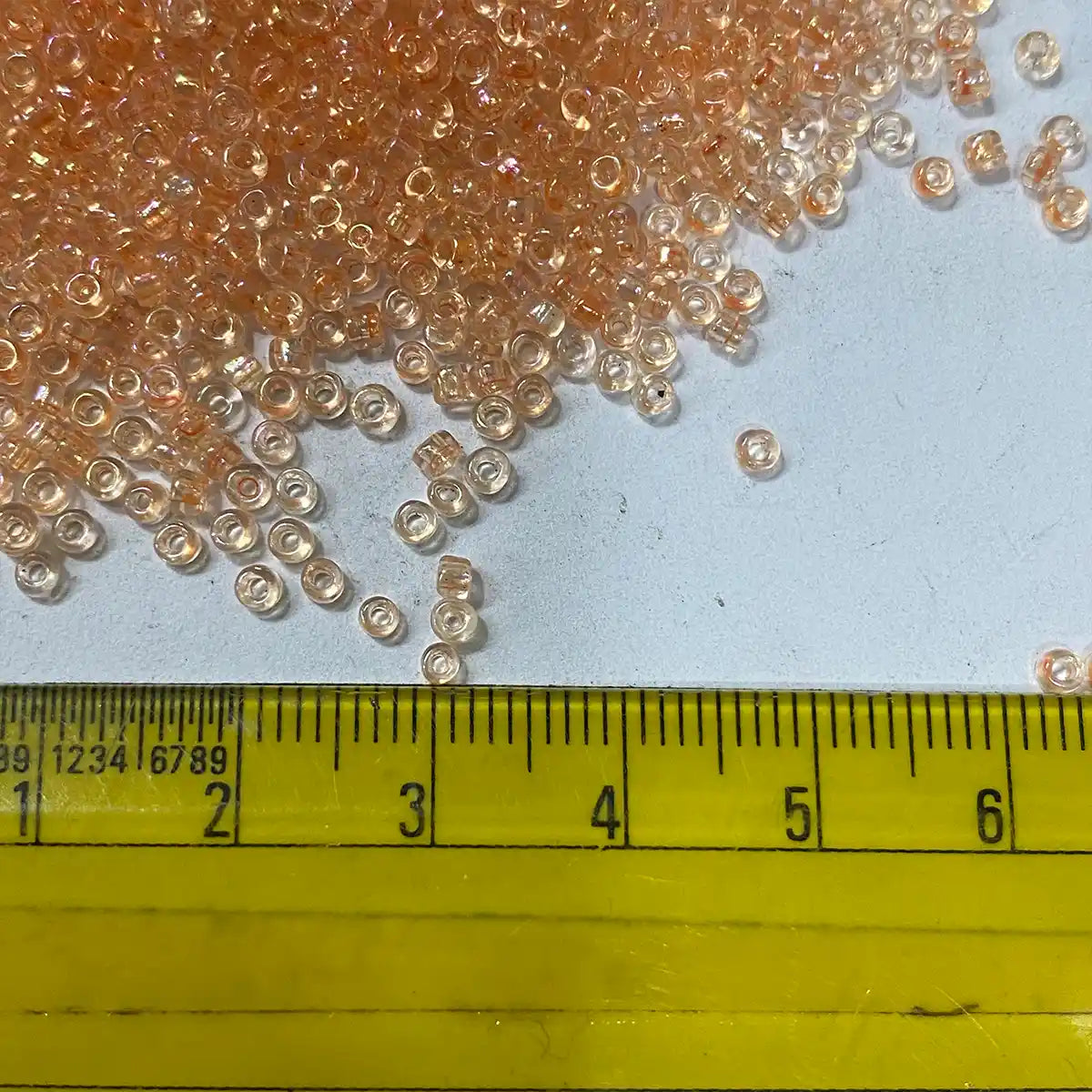 Glass Seed or Sugar Beads 2mm Light Orange Color (25grams)