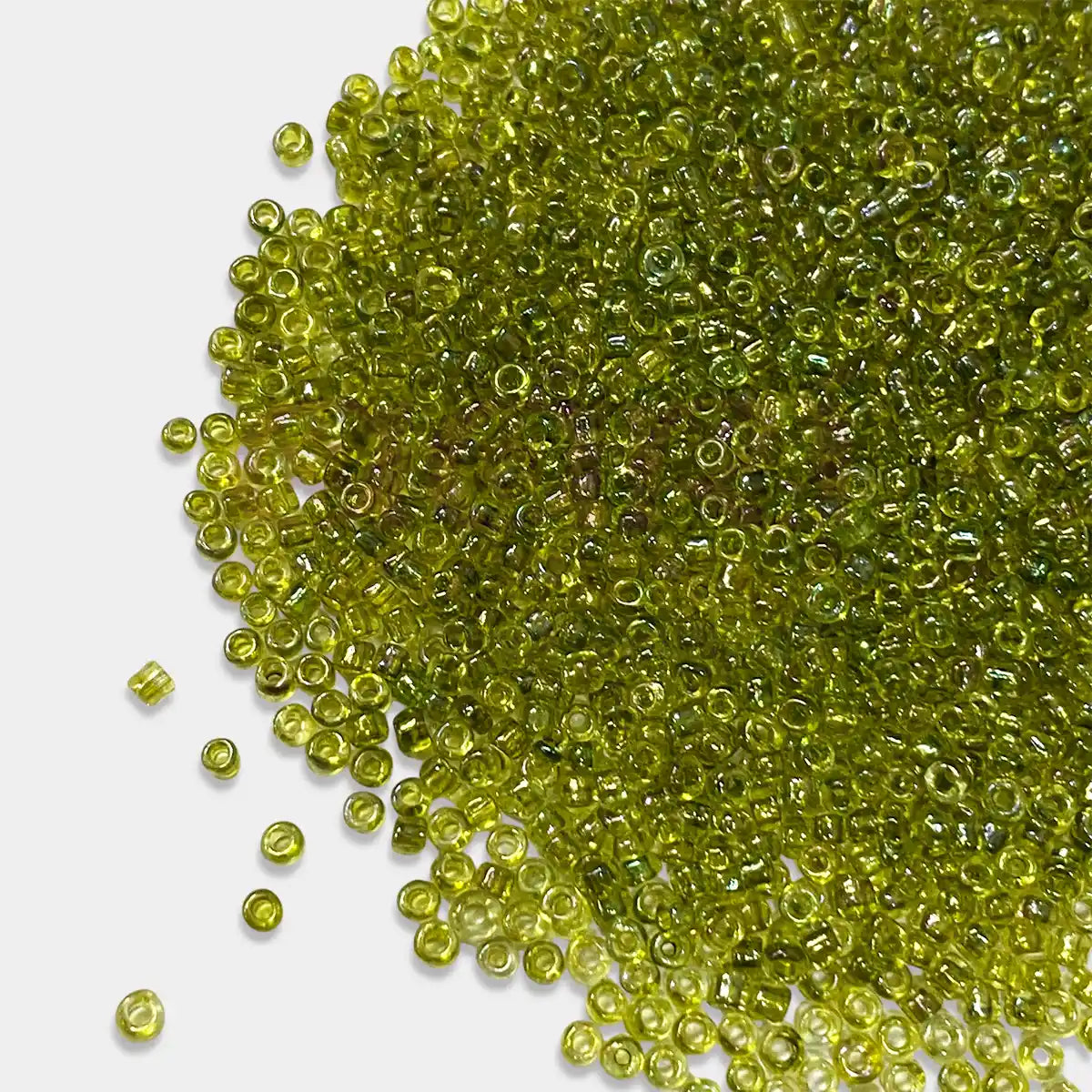 Glass Seed or Sugar Beads 2mm Olive Green Color (25grams)