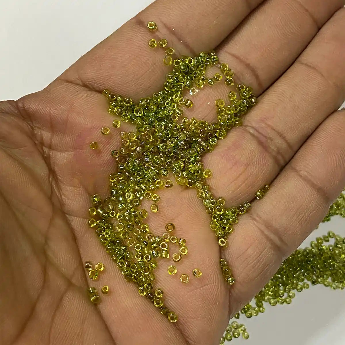 Glass Seed or Sugar Beads 2mm Olive Green Color (25grams)