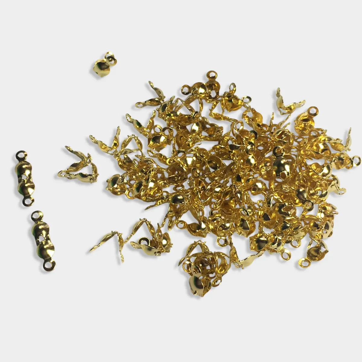Gold Color Bead Clasps or Crimp Ends for Jewelry Making and Crafts (10grams)