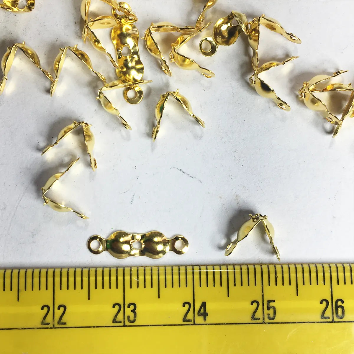 Gold Color Bead Clasps or Crimp Ends for Jewelry Making and Crafts (10grams)