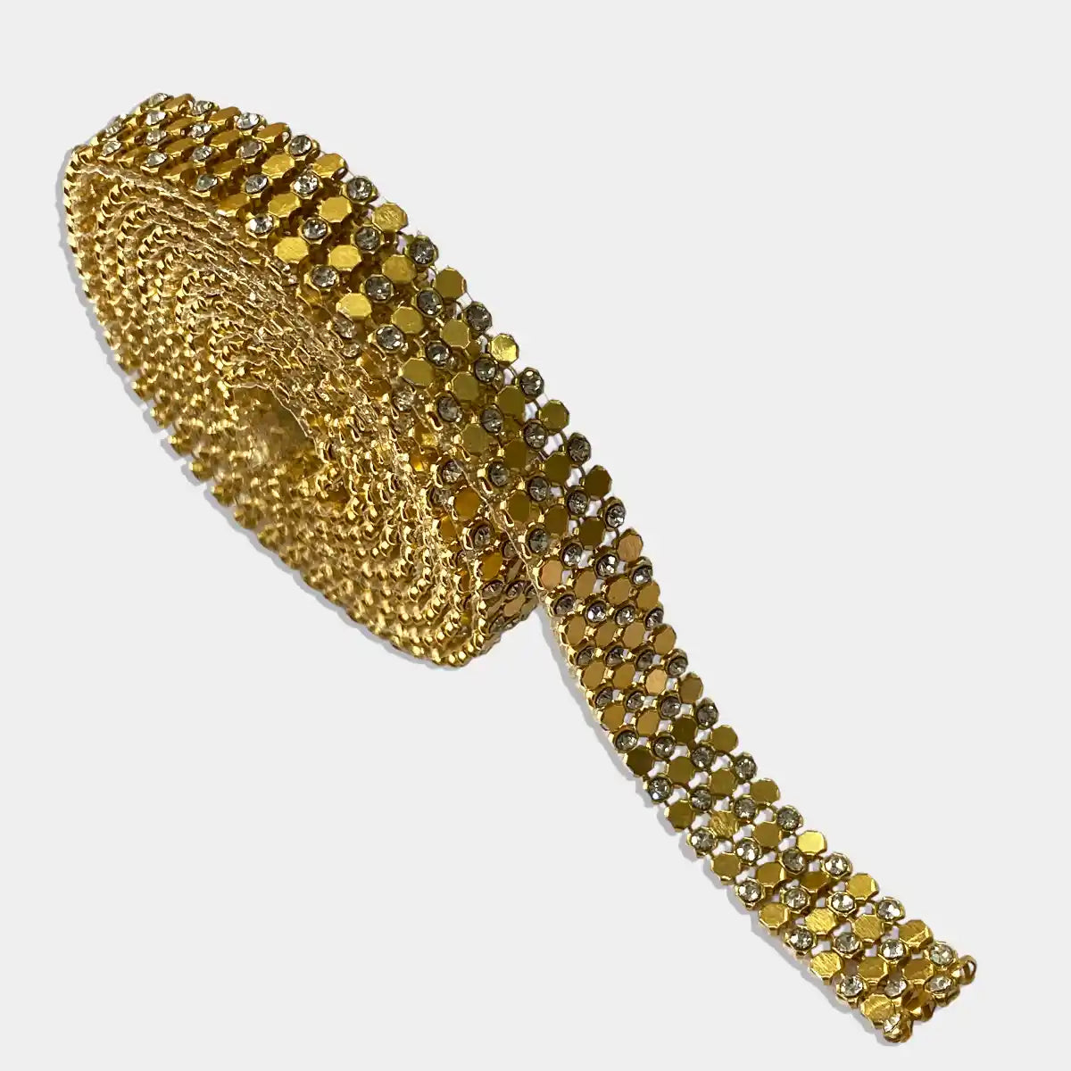 Gold Color and White Stone With Beads Sheet 4-Lines For Making jewelry and Stitching