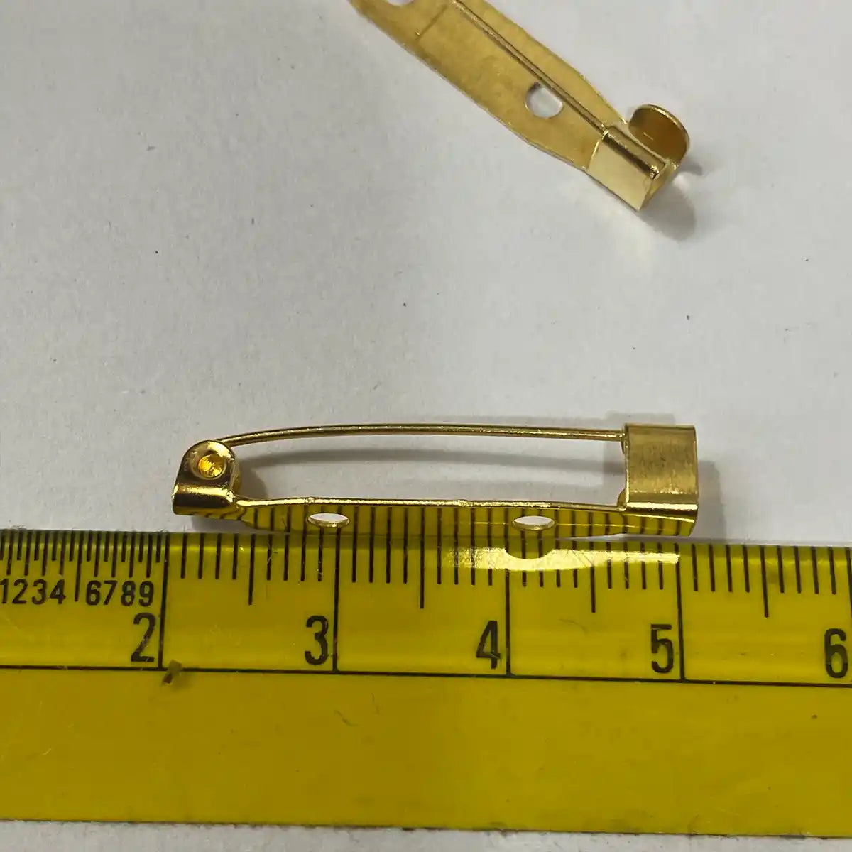 Gold 2-Hole Brooch Clasps for Jewellery Making (Pack of 10 Pieces)