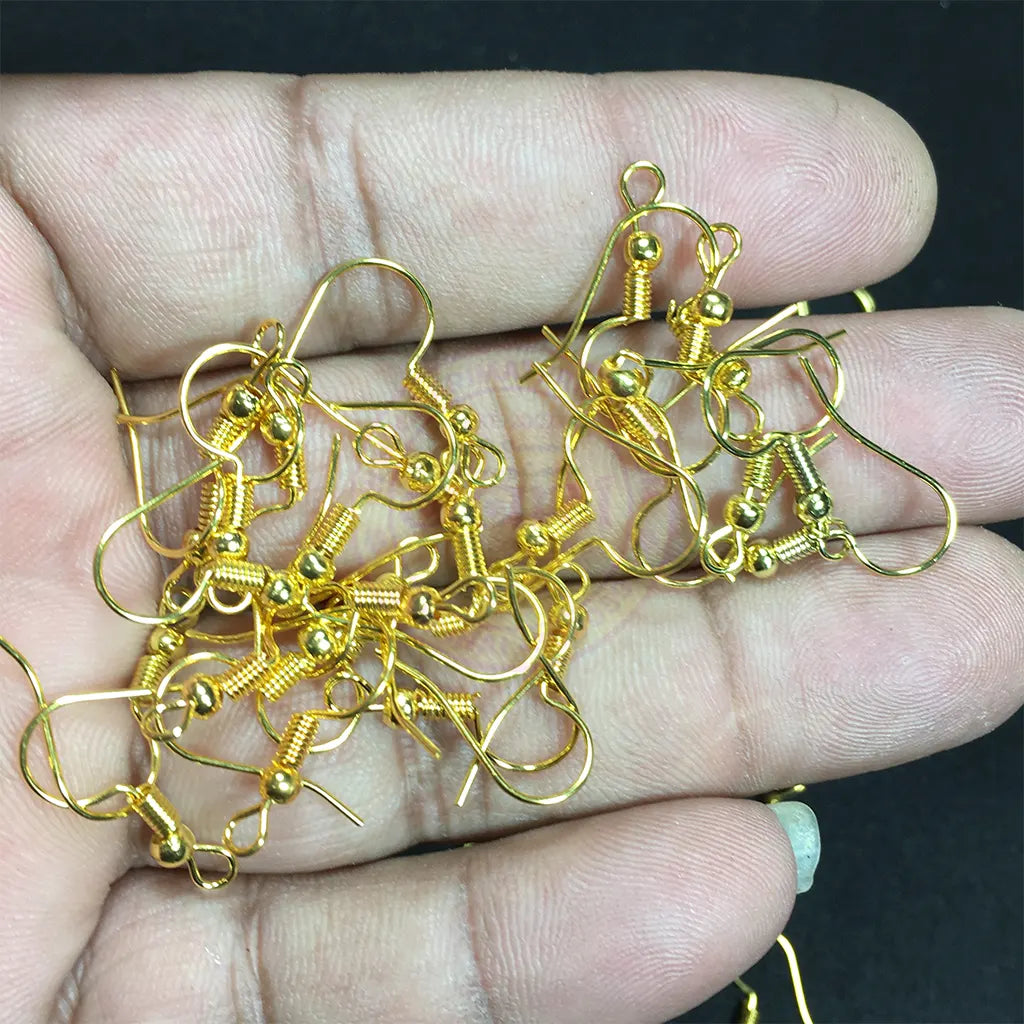 Golden Earring Hook for Jewelry Making (10Grams)