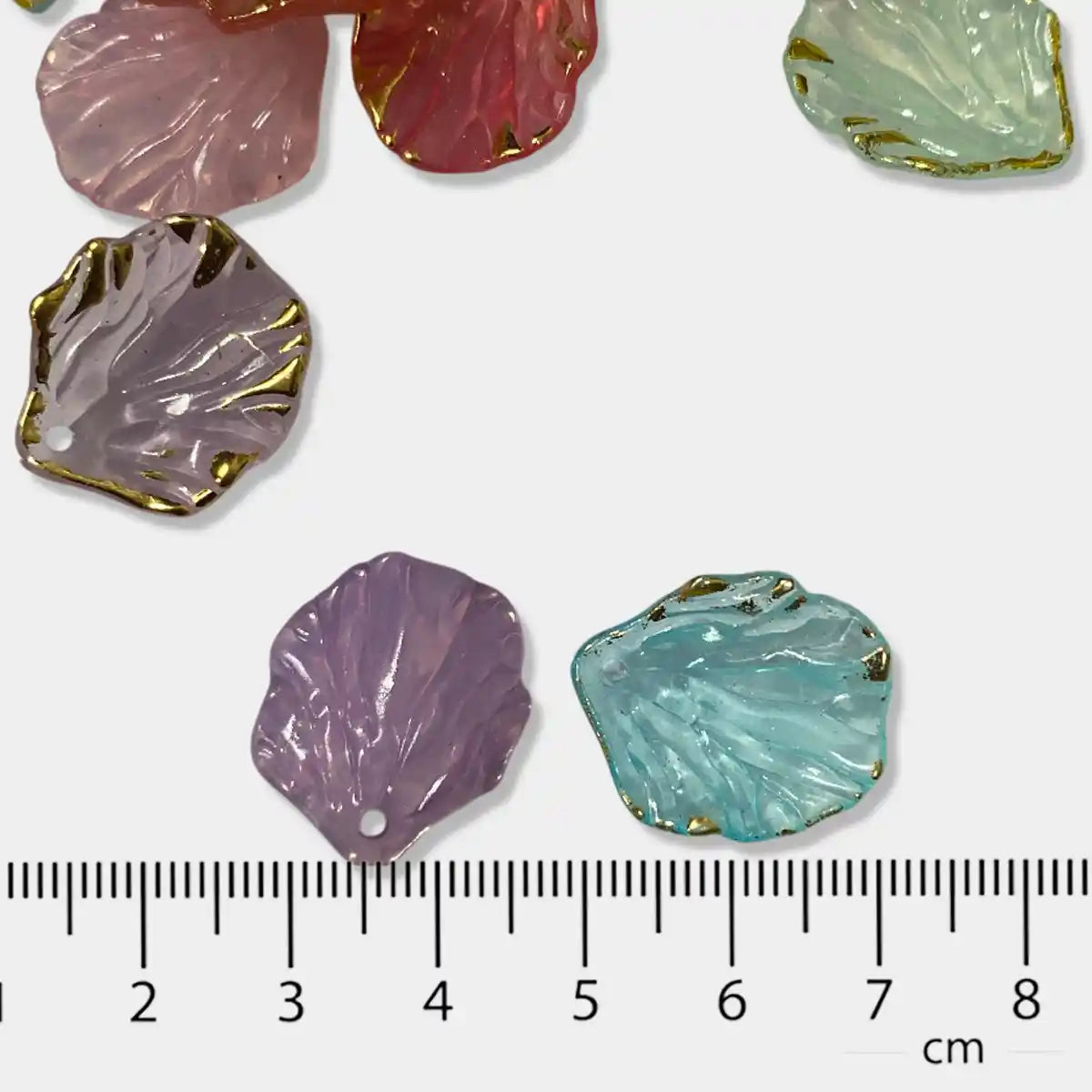 Golden Edge Mixed Color Petal or Shell Beads Brooch Material Accessories (10 Grams)