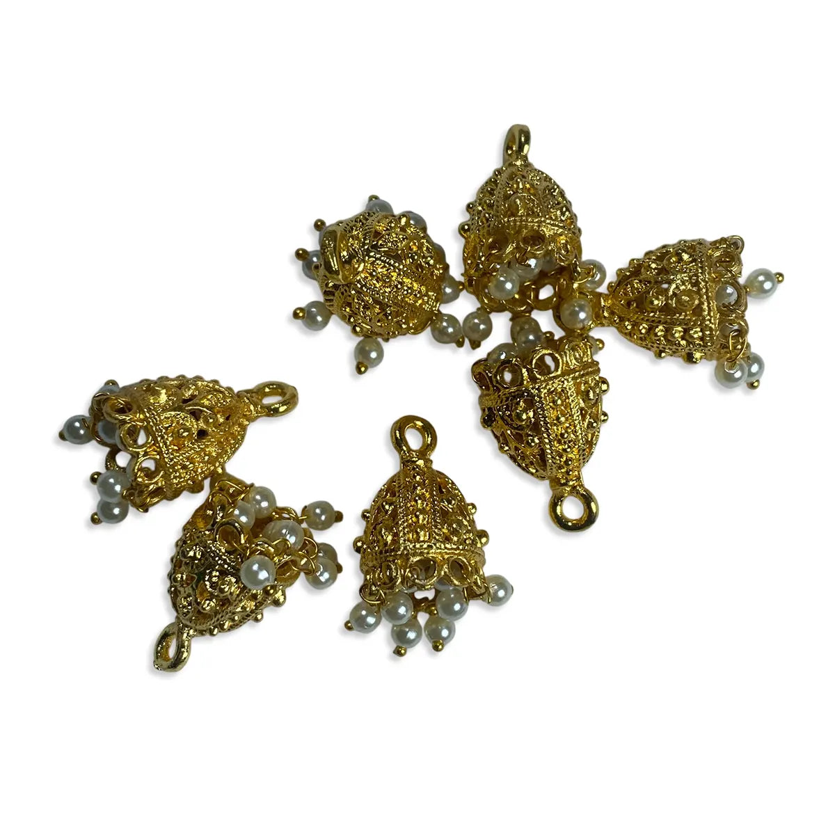 Golden Loreal Jhumka Model No - MD345 (2 Pcs)