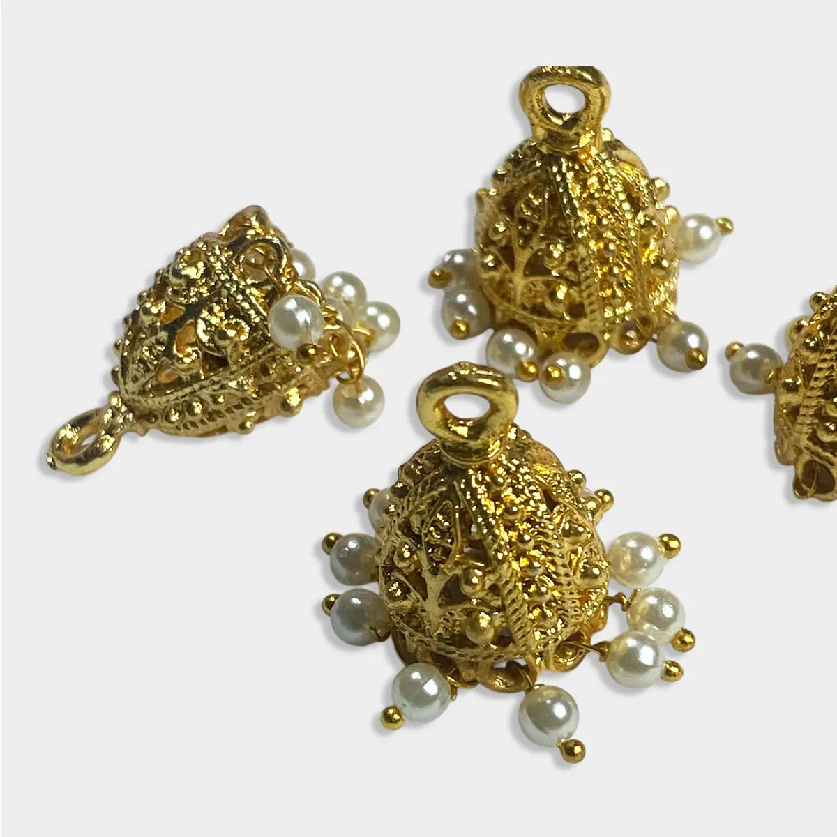 Golden Loreal Jhumka Model No - MD345 (2 Pcs)