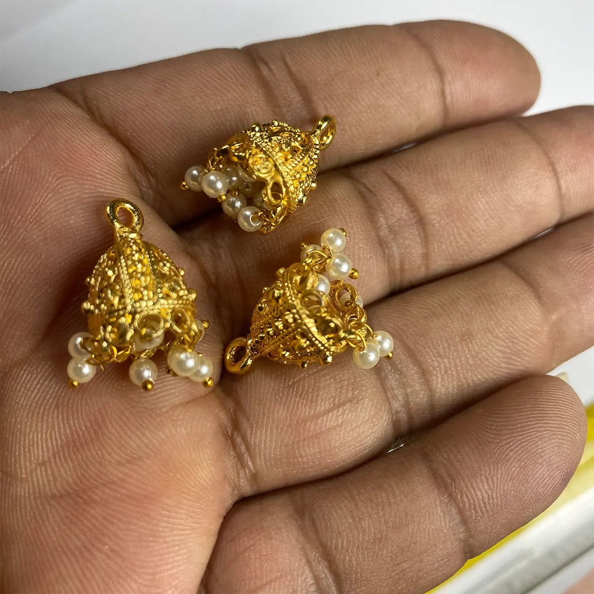 Golden Loreal Jhumka Model No - MD345 (2 Pcs)