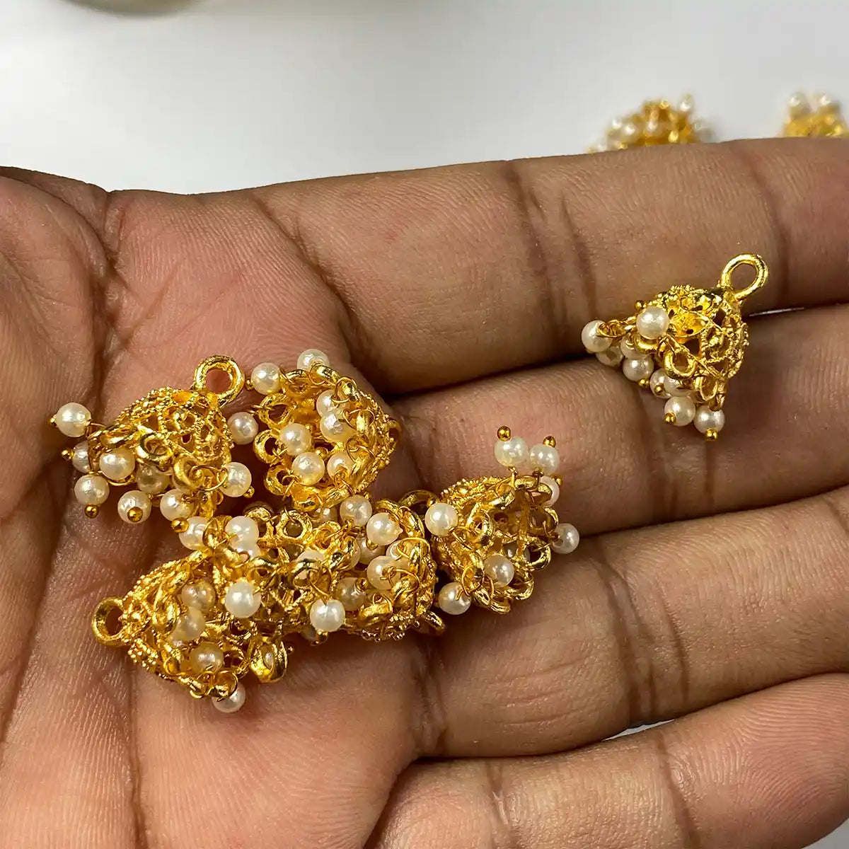 Golden Loreal Jhumka Model No - MD346 (2 Pcs)
