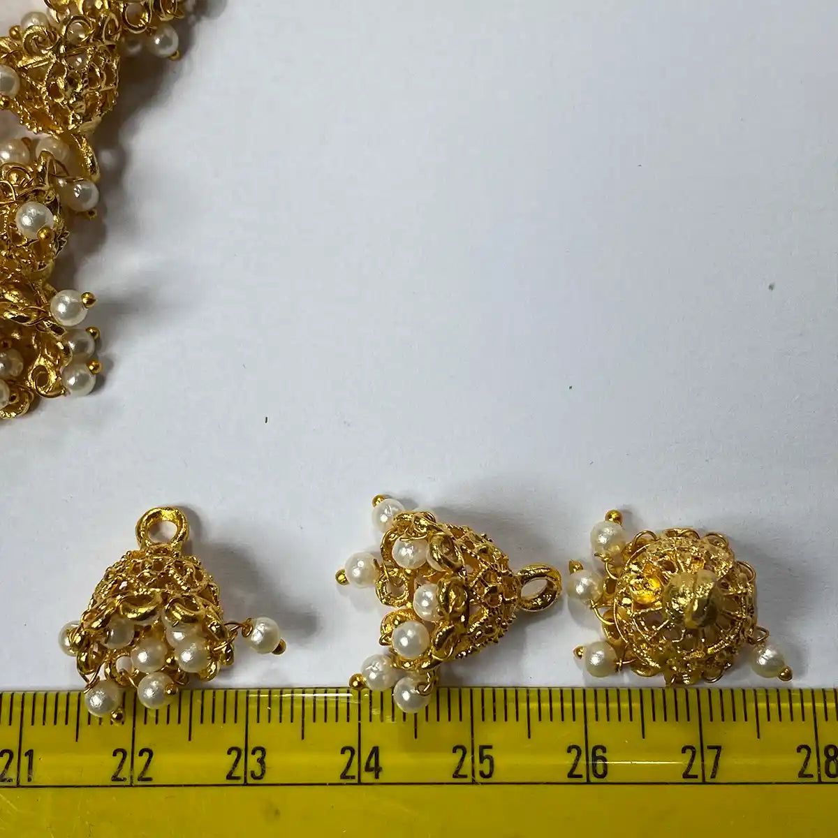 Golden Loreal Jhumka Model No - MD346 (2 Pcs)