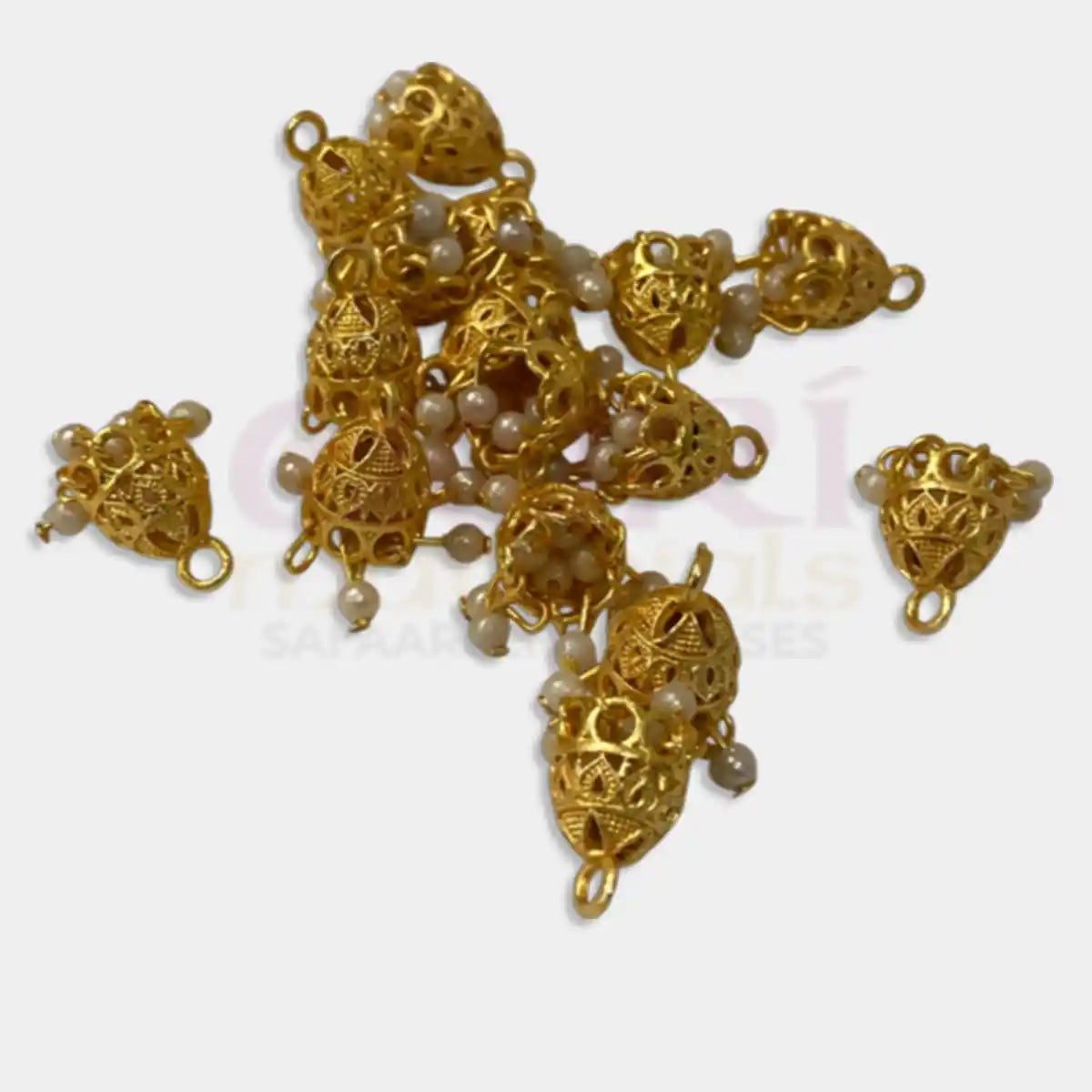 Golden Loreal Jhumka Model No - MD847 (2 Pcs)