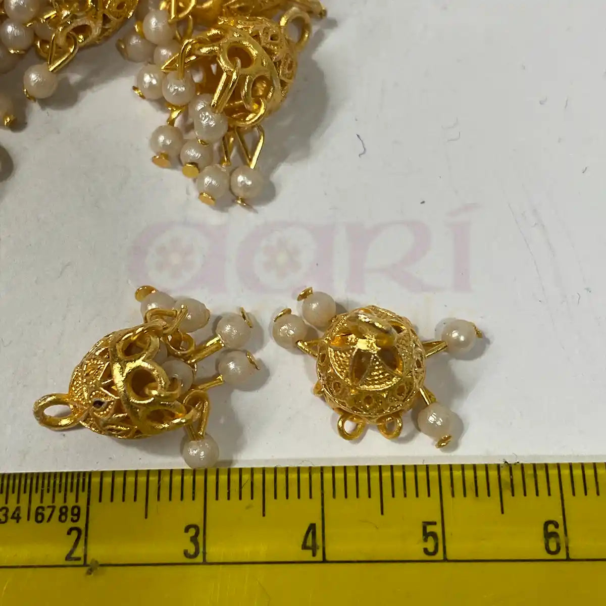 Golden Loreal Jhumka Model No - MD847 (2 Pcs)