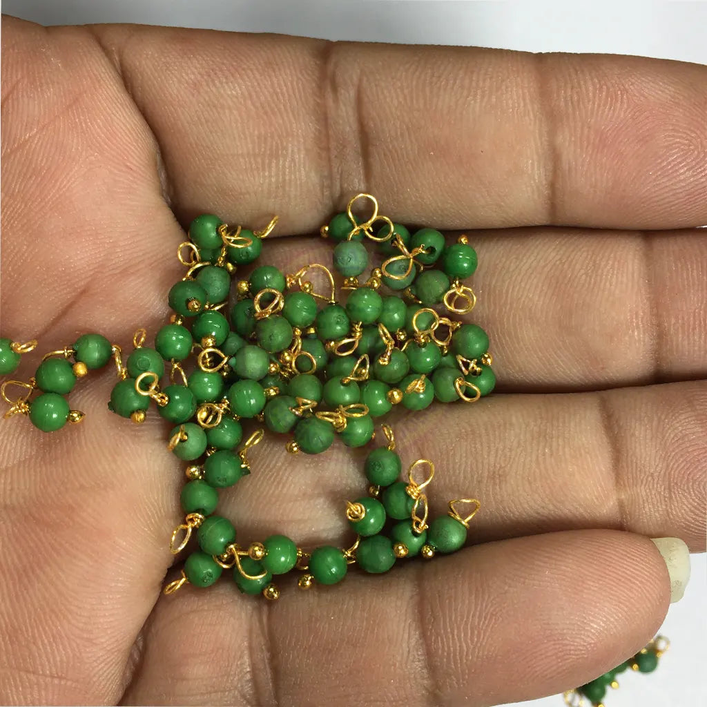 Green Color Pearl Loreal Beads (10grams)