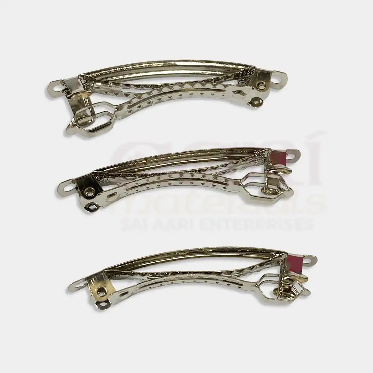 Hair Center Clip Base Silver (1 Pc) – 2.3 Inch (6 cm) DIY Hair Accessories