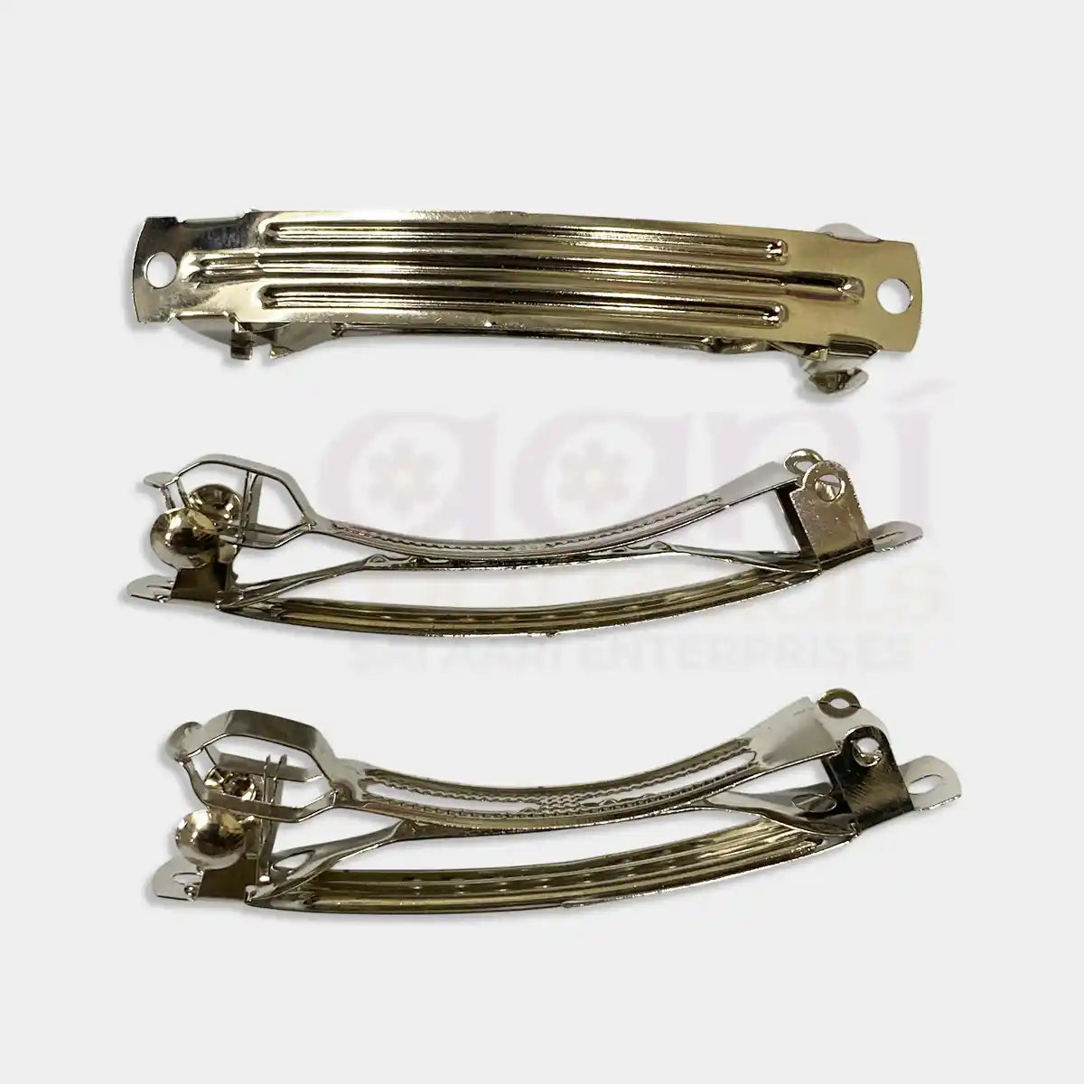 Hair Center Clip Silver Base (1 Pc) – 2.7 Inch (7 cm) DIY Hair Accessories