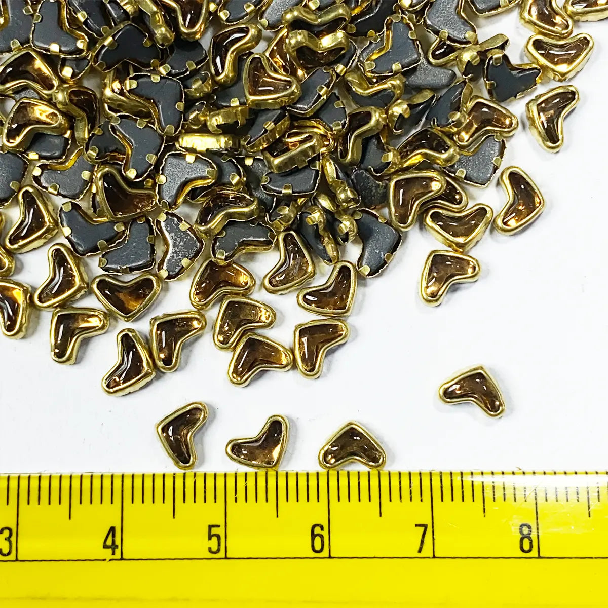 Heart or V Shape Gold Color Kundan Stones - 25grams