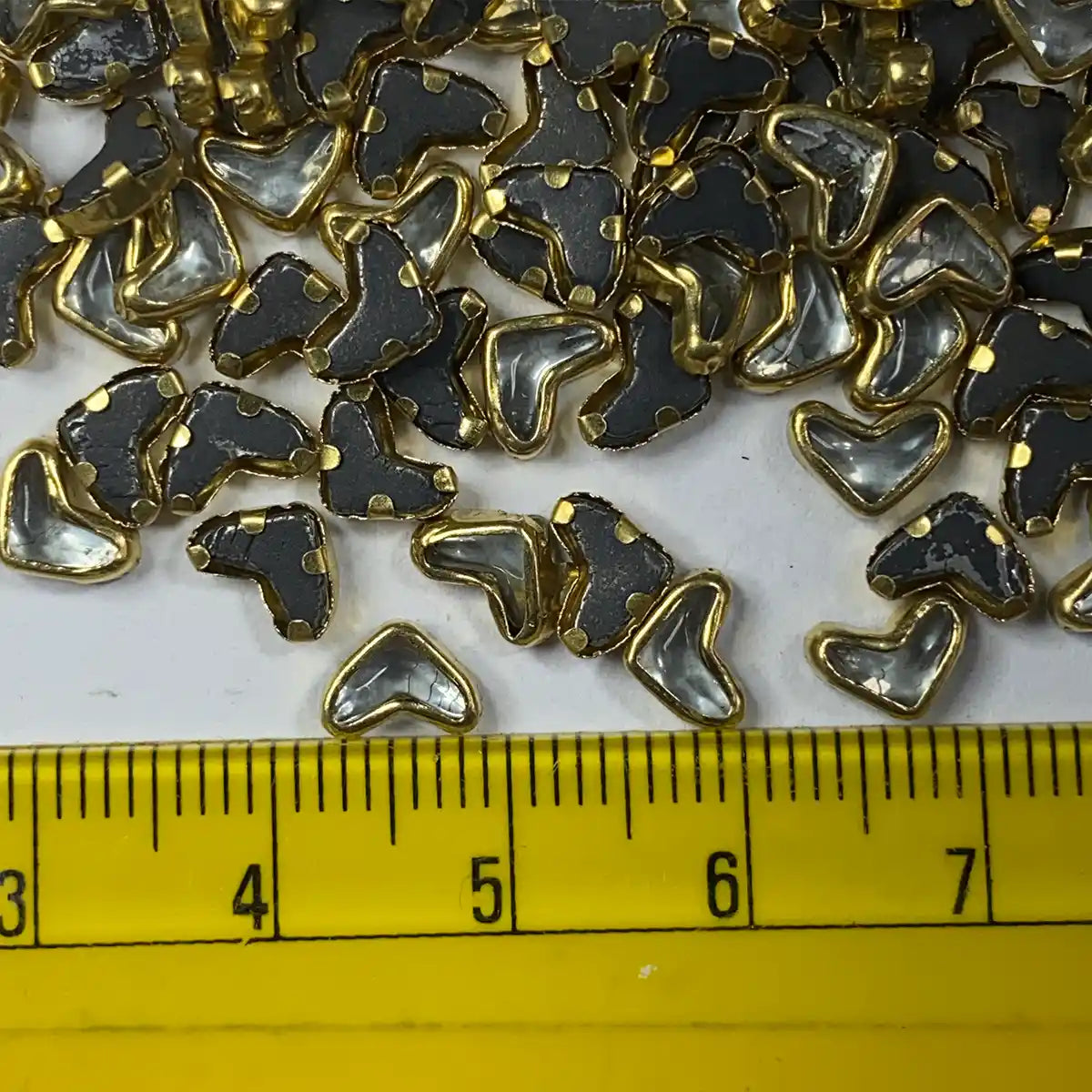 Heart or V Shape White Color Kundan Stones - 25grams