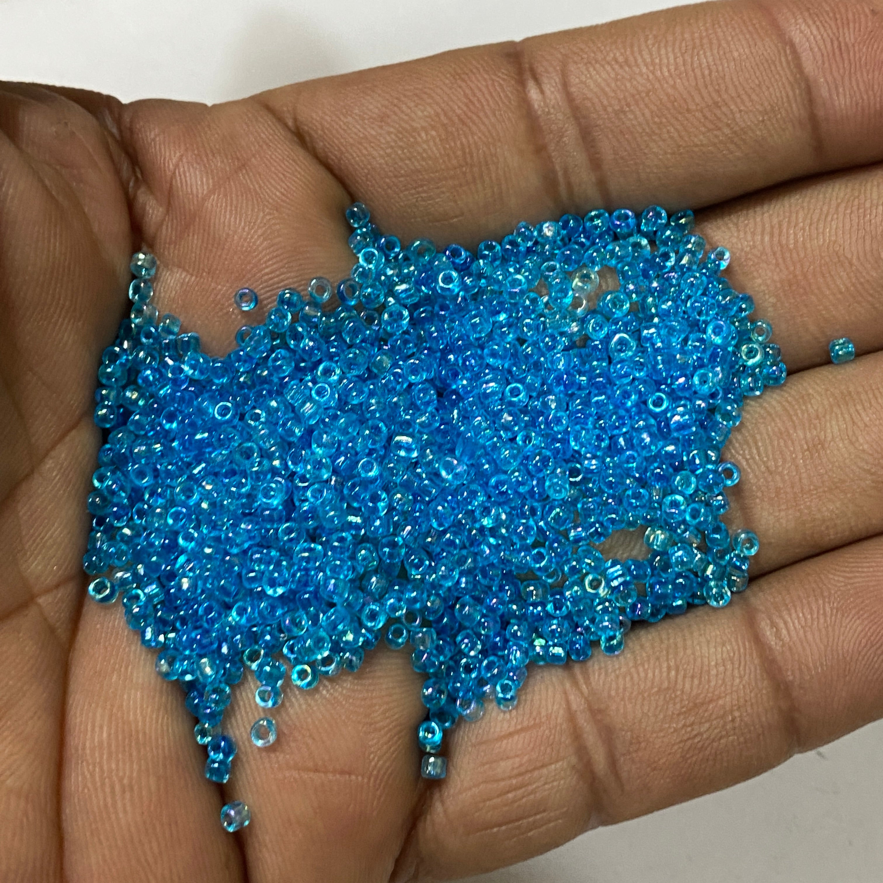 Glass Seed or Sugar Beads 2mm Sky Blue Color (25grams)