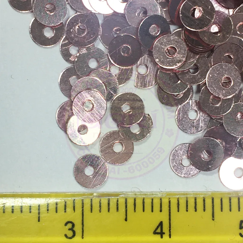 Jamki or Chamki Sequence or Round Shape Sewing Sequins 4MM Rose Gold (10g)