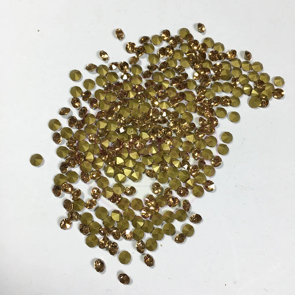 Jarkan Diamond Stone Full Gold Color 10gram (Size SS16) Glass