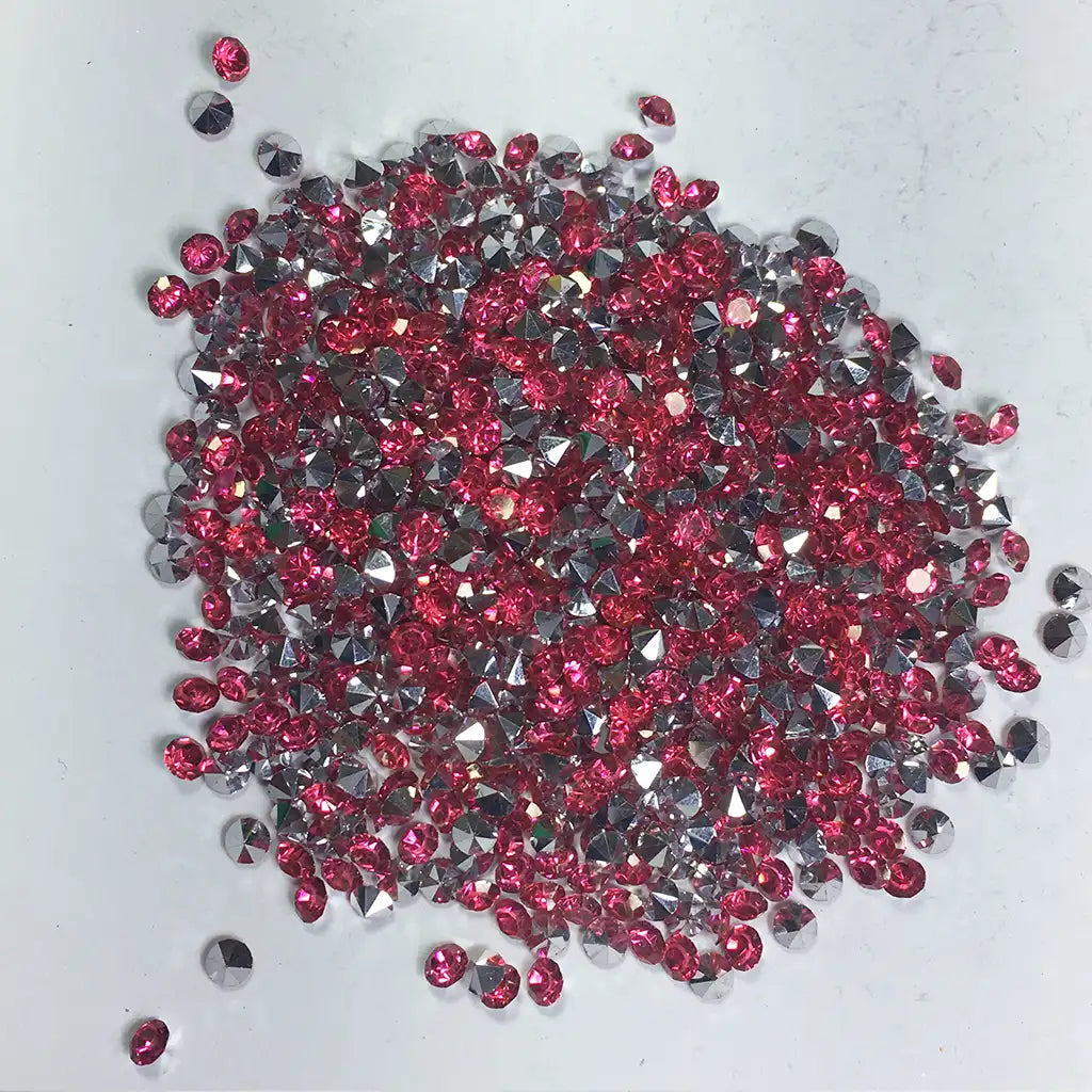Jarkan Diamond Stone Pink Color 10gram (Size SS14) Plastic