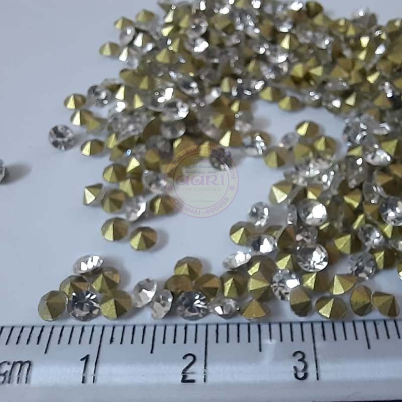 Jarkan Diamond Stone color White 10gram (Size SS12) Glass