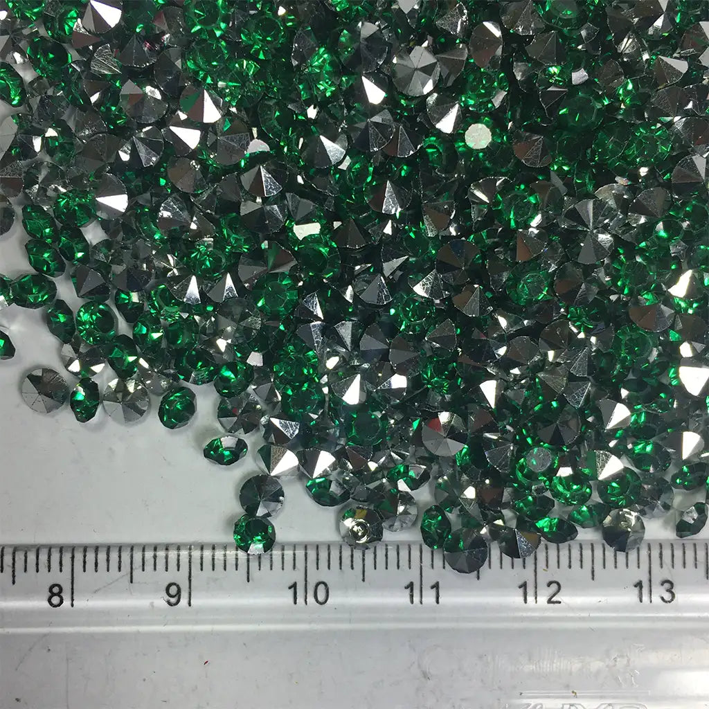 Jarkan Diamond Stone Green Color 10gram (Size SS14) Plastic
