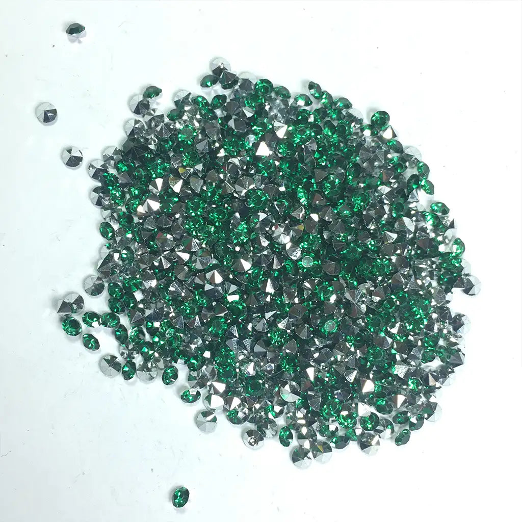 Jarkan Diamond Stone Green Color 10gram (Size SS14) Plastic