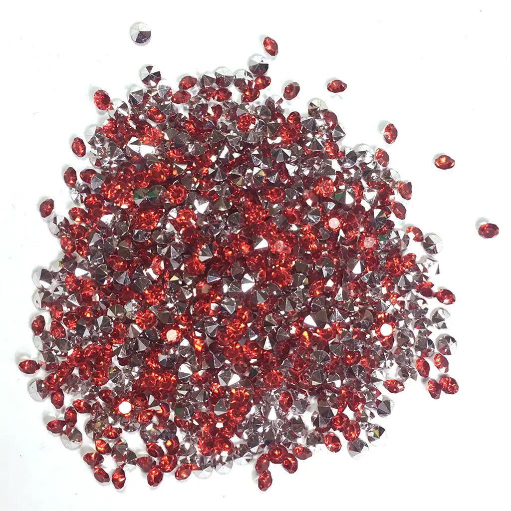 Jarkan Diamond Stone Red Color 10gram (Size SS14) Plastic