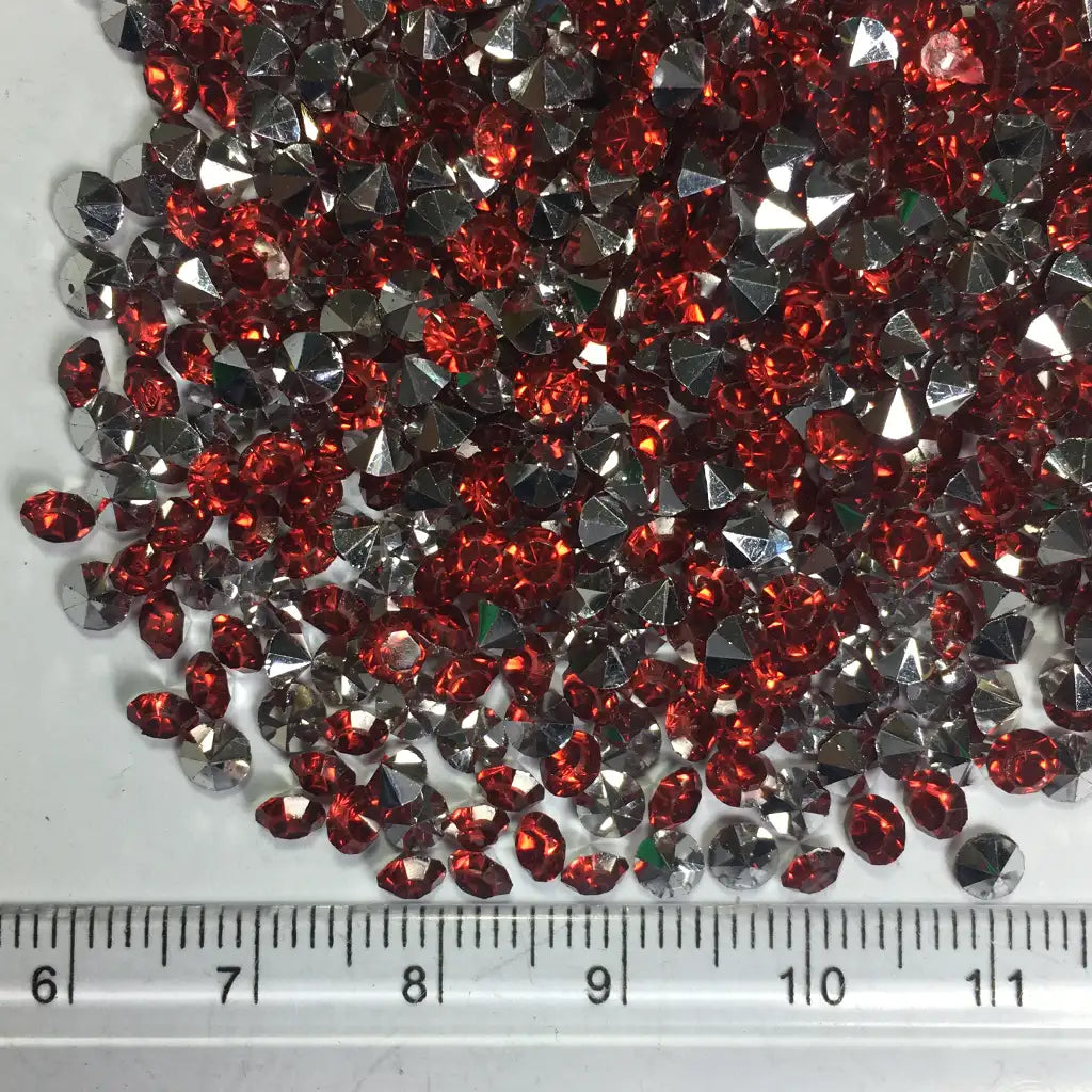 Jarkan Diamond Stone Red Color 10gram (Size SS14) Plastic