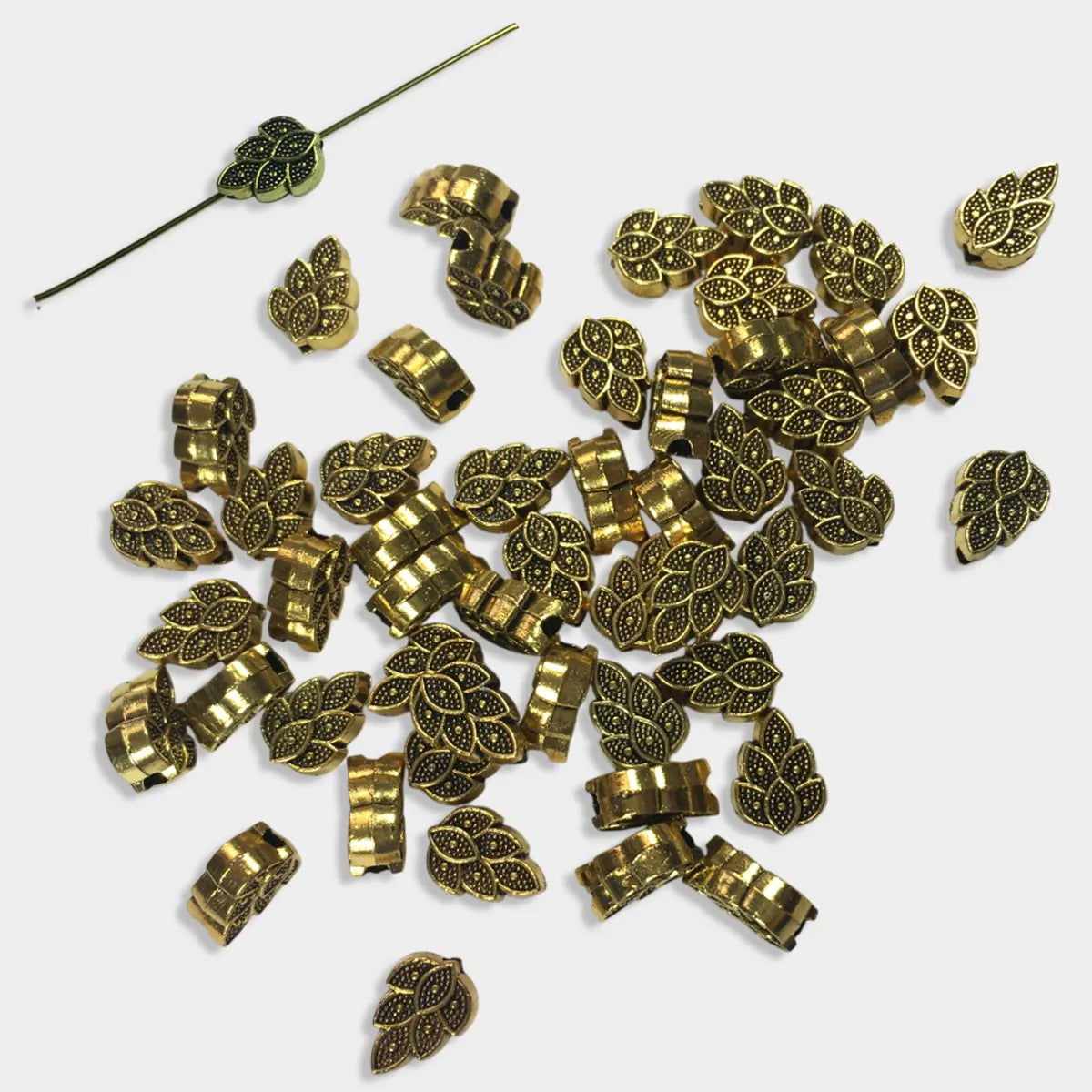Jewellery Making Metal Charms - Findings (Flower Shape, Pack of 15 Pieces)