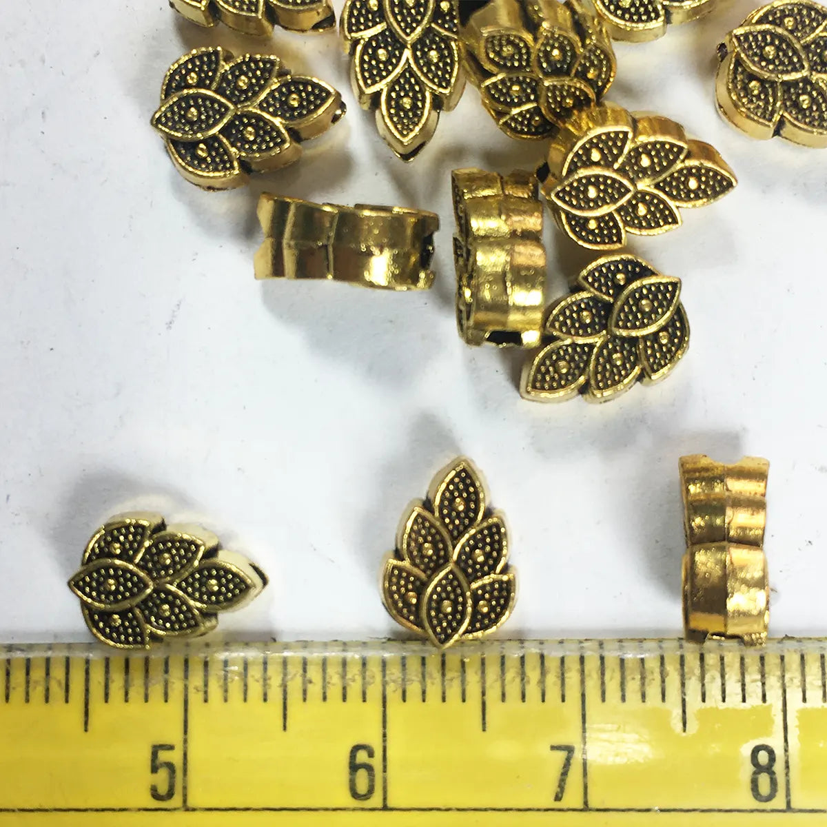 Jewellery Making Metal Charms - Findings (Flower Shape, Pack of 15 Pieces)