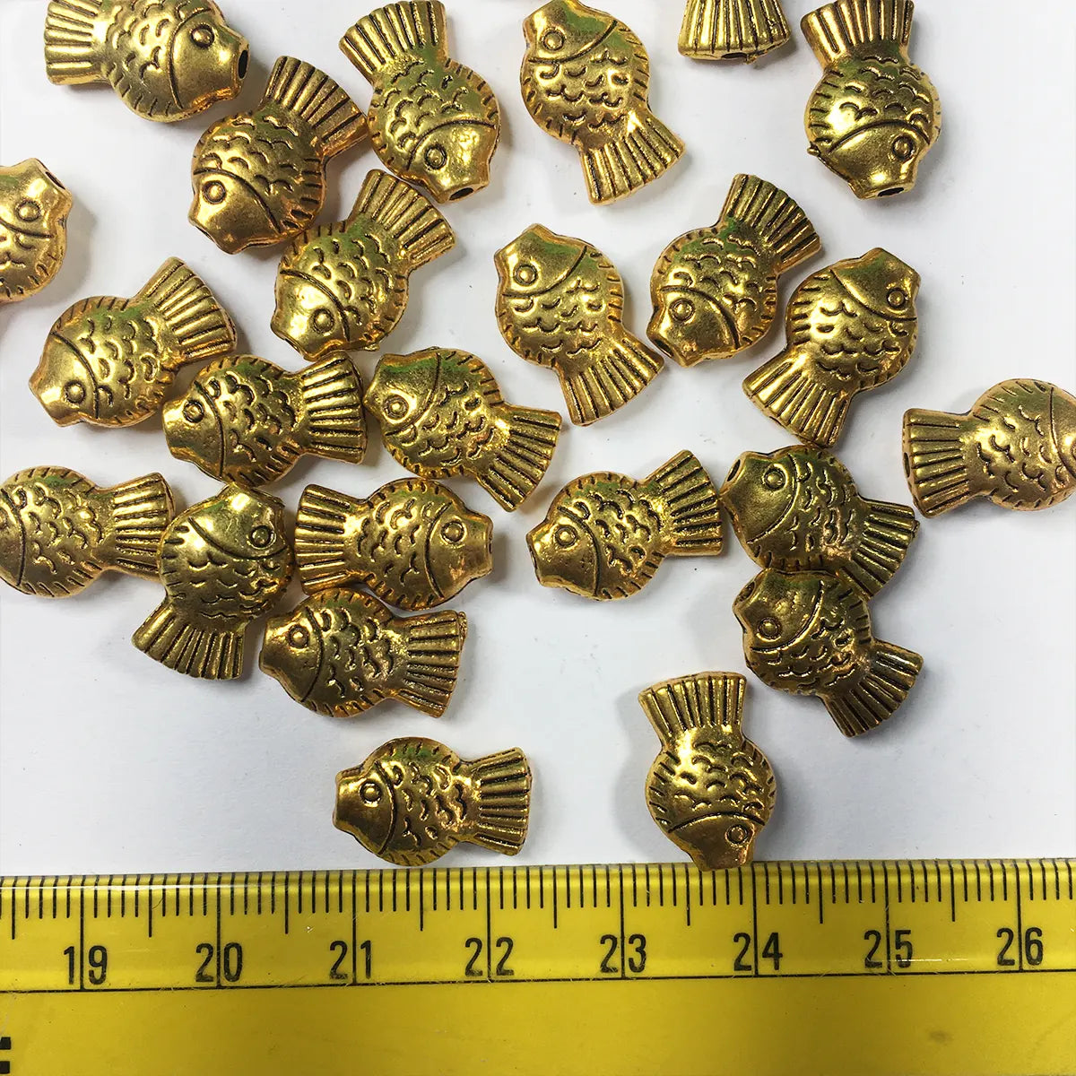 Jewellery Making Metal Charms - Findings (Gold Fish, Pack of  5 Pieces)