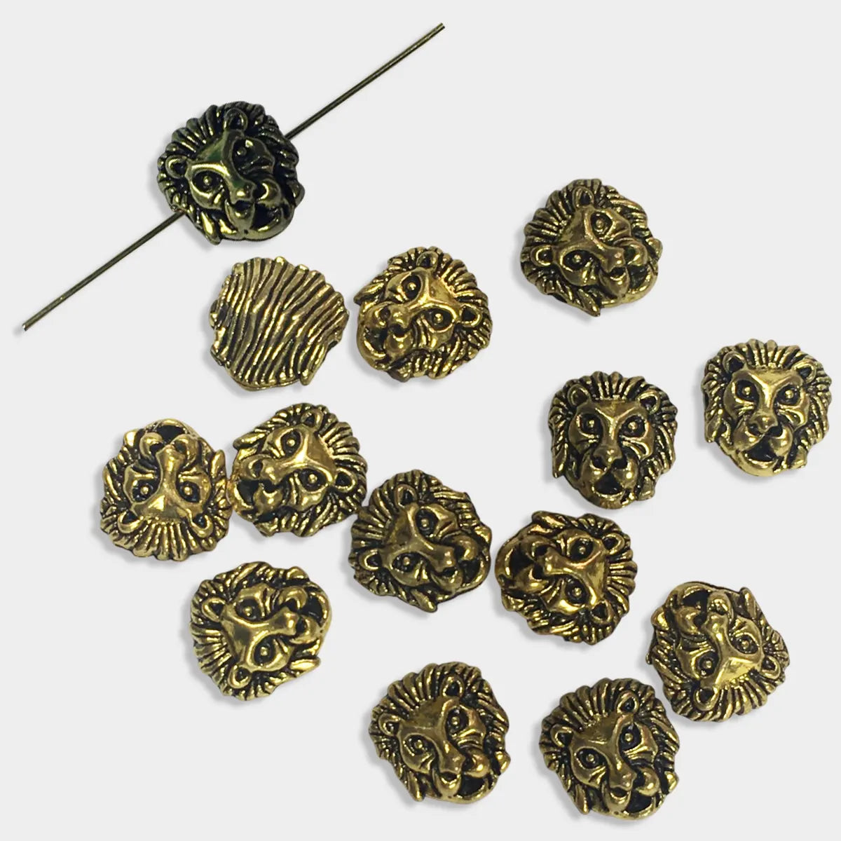 Jewellery Making Metal Charms - Findings (Lion Face, Pack of 5 Pieces)