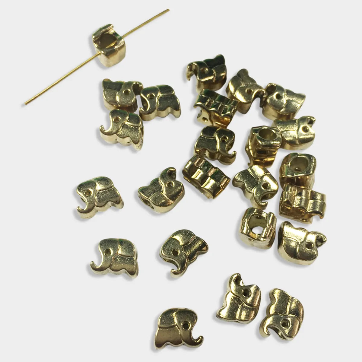 Jewelry Making Charms Baby Elephant Loose Beads (Pack of 5 Pieces)