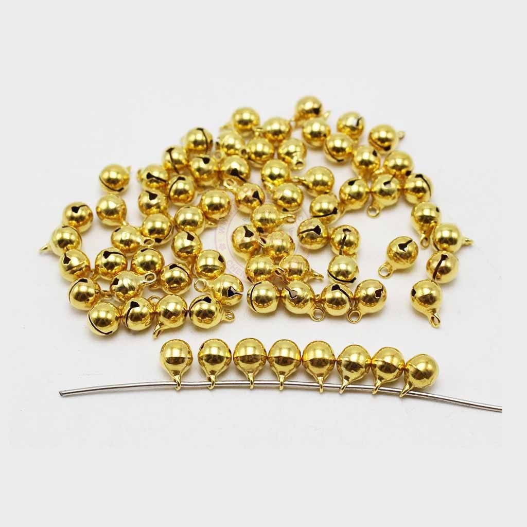 Jingle Bell Beads for Craft, Hanging Ghungroo Gold Color  (10grams)
