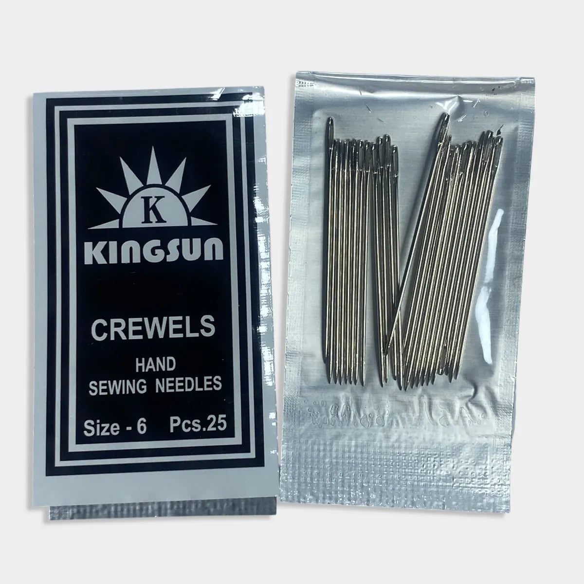 Kingsun Hand Sewing Needles Set of 25 Needles Size:6