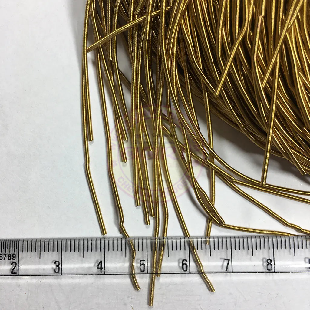 Zardosi or Dabka or French Metallic Wire1mm Antique Gold Color 1mm (15grams)