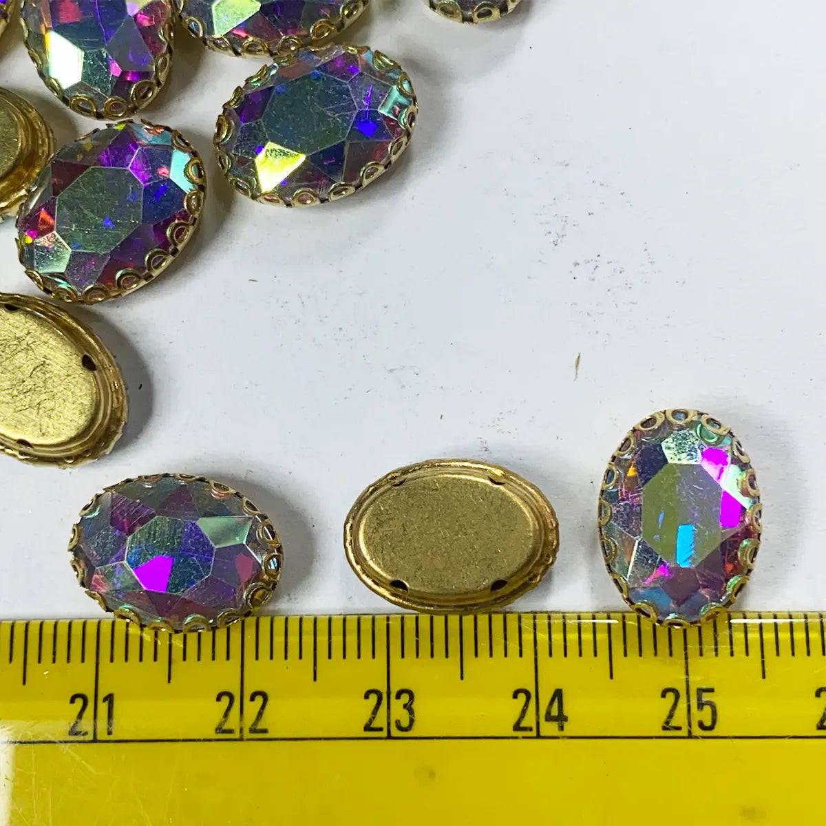 Kundan Clip Stone 14MMx10MM Oval Shape - 1 Piece