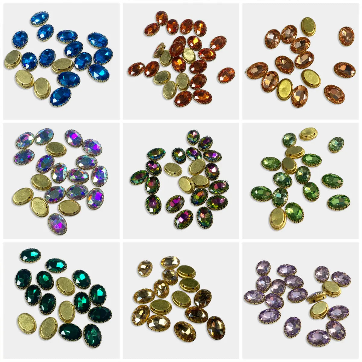 Kundan Clip Stone 14MMx10MM Oval Shape - 1 Piece