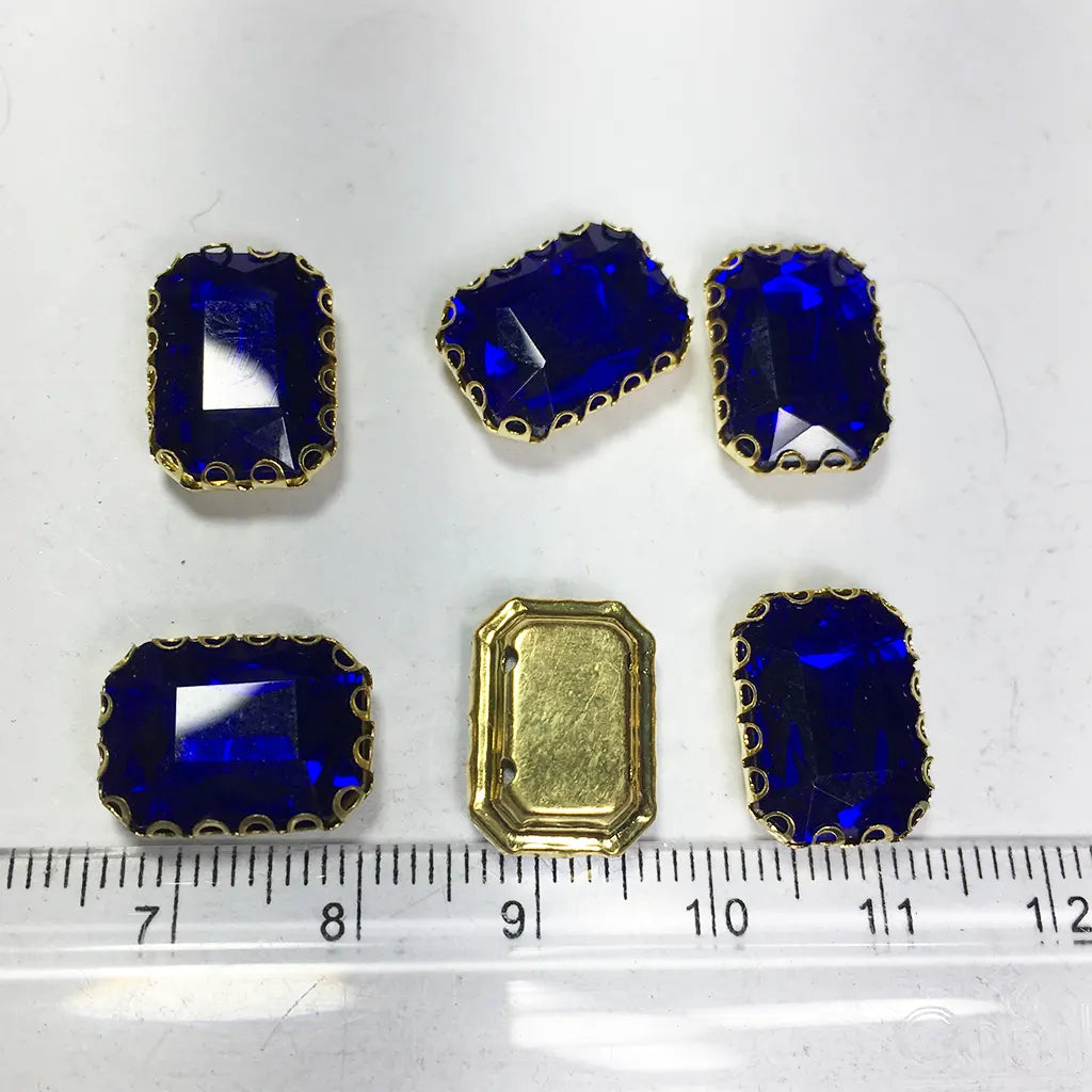 Kundan Clip Stone 14MMx10MM Rectangle Shape (1Piece)