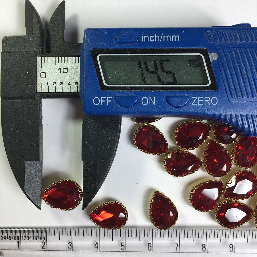 Kundan Clip Stone 14MMx10MM Drop or Thilagam Shape (1 Piece)