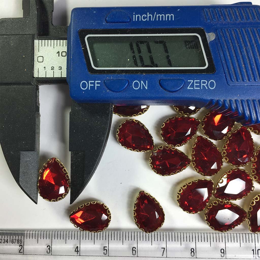 Kundan Clip Stone 14MMx10MM Drop or Thilagam Shape (1 Piece)